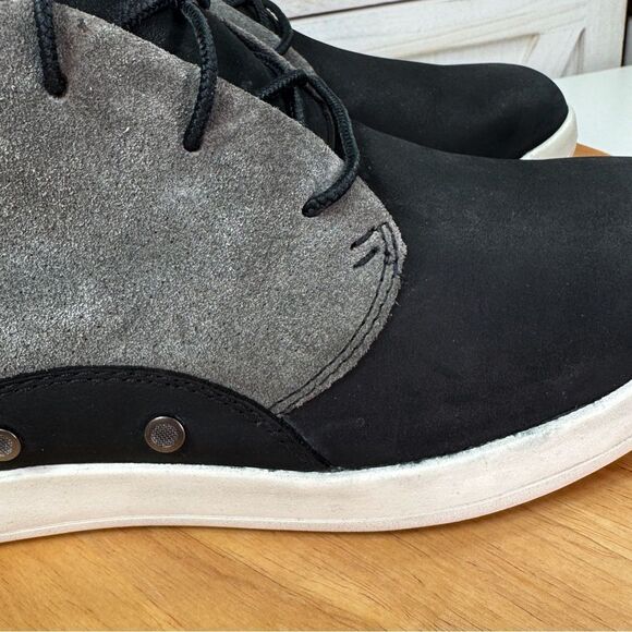 Timberland Suede Leather Lace Up Chukka Boot Colorblock Black Grey 7.5 - Picture 7 of 12